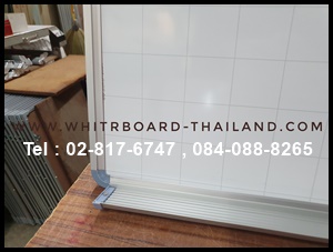 กระดานไวท์บอร์ด แขวนผนัง (แม่เหล็ก) มีลายเส้นตารางในตัว ไวท์บอร์ดขอบอลูมิเนียมโค้งมน (Whiteboard-Thailand)