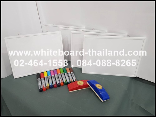 กระดานไวท์บอร์ด แขวนผนัง ขอบอลูมิเนียม(อบขาว) ขนาด 20 X 30 ซม. มีจำหน่ายทุกขนาด (Whiteboard-Thailand)