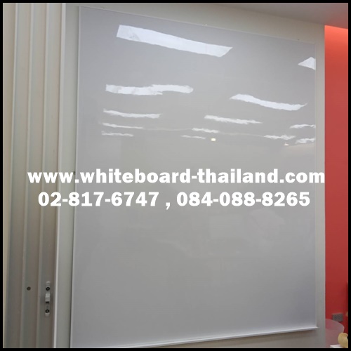 กระดานไวท์บอร์ด แขวนผนัง (สั่งทำขนาดพิเศษ) ขนาด 200 X 244 ซม. , 200 X 366 ซม. *มีโครงเหล็กด้านหลัง,ขอบขาว,มีรอยต่อ* Whiteboard-Thailand